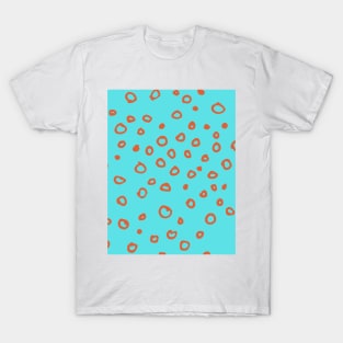 Abstract boho brown bubble pattern T-Shirt